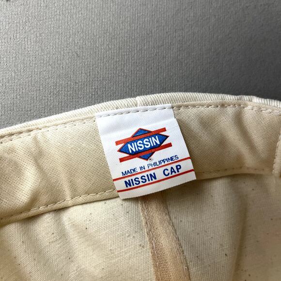 Vintage Butcher Hat Cap Snapback Cream Ferndale Meat Deli Restaurant Wildcats - Picture 7 of 7